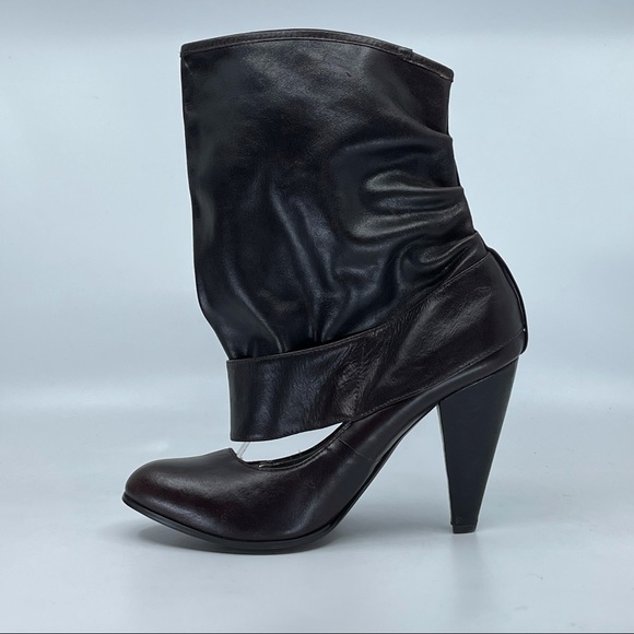 NAUGHTY MONKEY OXBLOOD LEATHER SLOUCHY BOOTIE - Picture 7 of 9